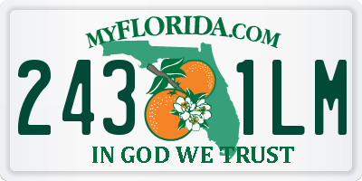 FL license plate 2431LM