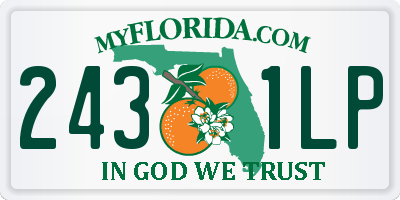 FL license plate 2431LP