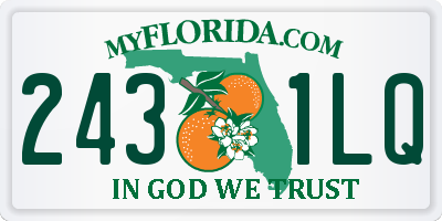 FL license plate 2431LQ