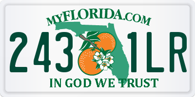 FL license plate 2431LR