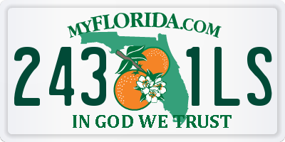 FL license plate 2431LS