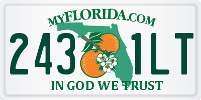 FL license plate 2431LT