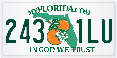 FL license plate 2431LU