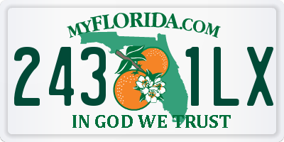 FL license plate 2431LX
