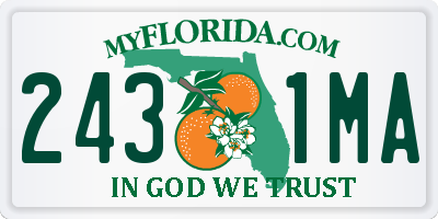 FL license plate 2431MA