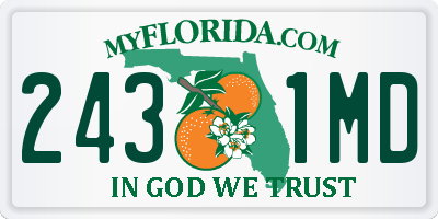 FL license plate 2431MD