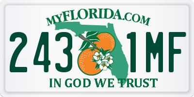 FL license plate 2431MF