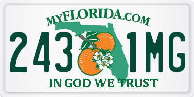 FL license plate 2431MG