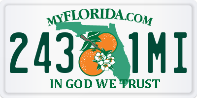 FL license plate 2431MI