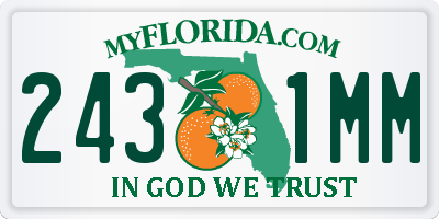 FL license plate 2431MM