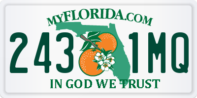FL license plate 2431MQ