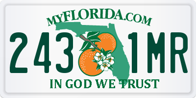 FL license plate 2431MR