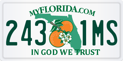 FL license plate 2431MS