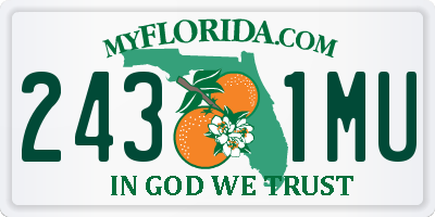 FL license plate 2431MU