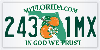 FL license plate 2431MX