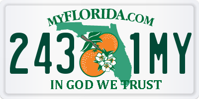 FL license plate 2431MY