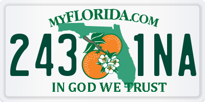 FL license plate 2431NA
