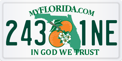 FL license plate 2431NE