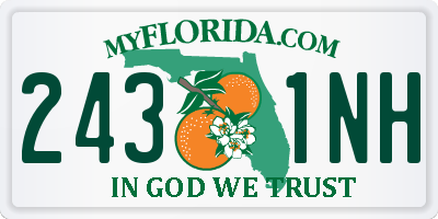 FL license plate 2431NH