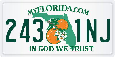 FL license plate 2431NJ