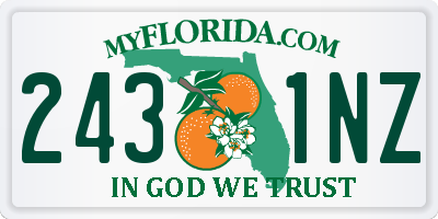 FL license plate 2431NZ