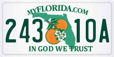 FL license plate 2431OA