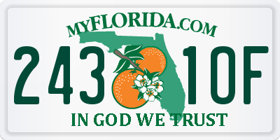 FL license plate 2431OF