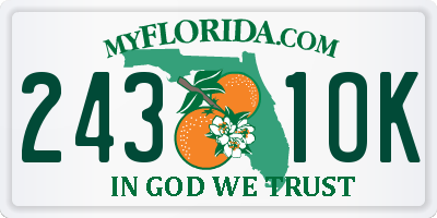 FL license plate 2431OK