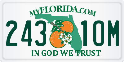 FL license plate 2431OM