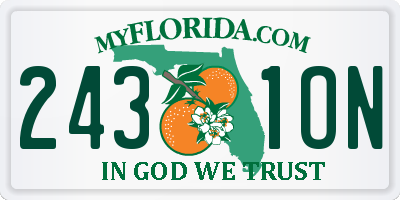 FL license plate 2431ON