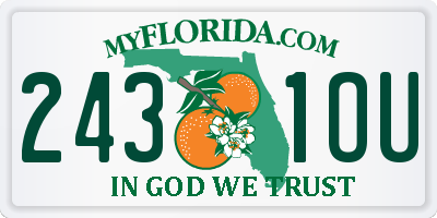 FL license plate 2431OU