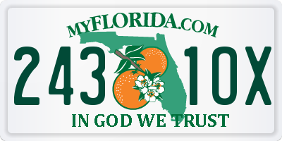 FL license plate 2431OX