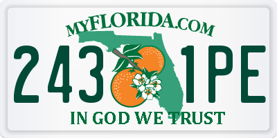 FL license plate 2431PE