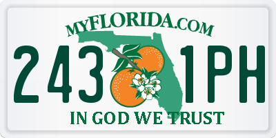 FL license plate 2431PH