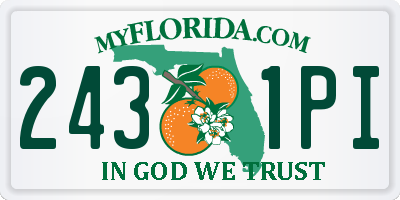 FL license plate 2431PI