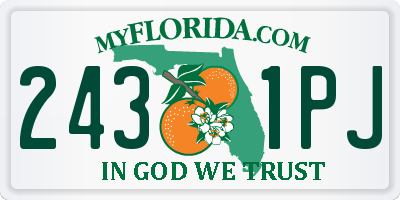 FL license plate 2431PJ