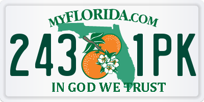 FL license plate 2431PK