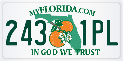 FL license plate 2431PL