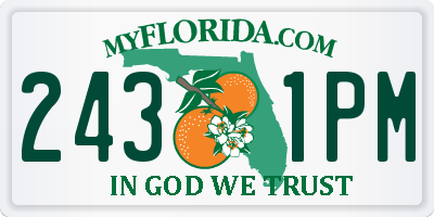 FL license plate 2431PM