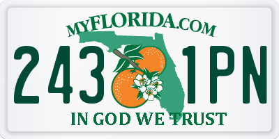FL license plate 2431PN
