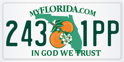 FL license plate 2431PP