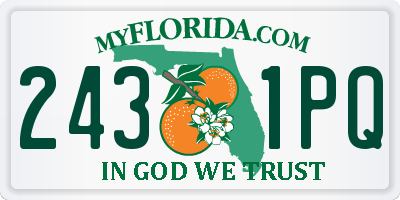 FL license plate 2431PQ