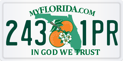 FL license plate 2431PR