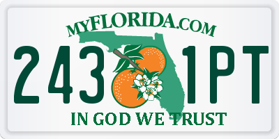 FL license plate 2431PT