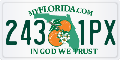 FL license plate 2431PX