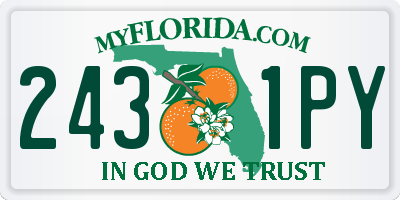 FL license plate 2431PY