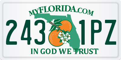 FL license plate 2431PZ