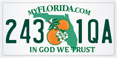 FL license plate 2431QA