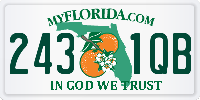FL license plate 2431QB