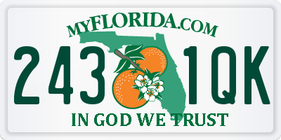 FL license plate 2431QK